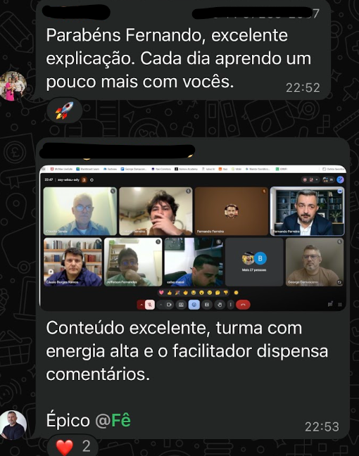 Depoimento sobre aula do Fernando
